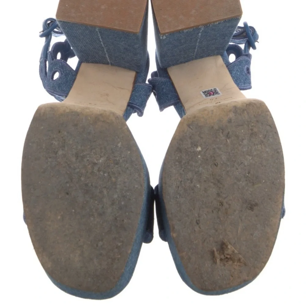 Larroude Denim Blue Platform Heels - Picture 5 of 5